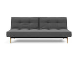 Splitback Eik sovesofa i 852 Mahoga Seal Grey, set forfra