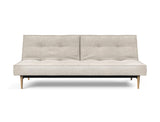 Splitback Styletto Light Wood sovesofa i 280 Avella Sand, set forfra
