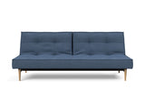 Splitback Styletto Light Wood sovesofa i 302 Weda Blue, set forfra