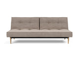 Splitback Styletto Light Wood sovesofa i 318 Cordufine Beige, set forfra