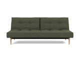 Splitback Styletto Light Wood sovesofa i 353 Taura Forest, set forfra