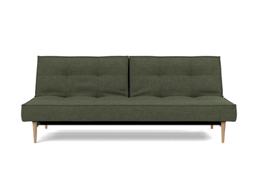 Splitback Styletto Light Wood sovesofa i 353 Taura Forest, set forfra