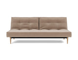 Splitback Styletto Light Wood sovesofa i 417 Esina Mocha, set forfra