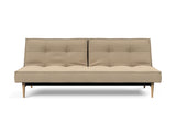 Splitback Styletto Light Wood sovesofa i 587 Phobos Mocha, set forfra