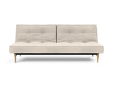 Splitback Styletto Light Wood sovesofa i 594 Corduroy Ivory, set forfra