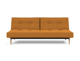 Splitback Styletto Light Wood sovesofa i 893 Mozart Masala, set forfra
