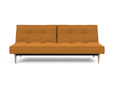 Splitback Styletto Light Wood sovesofa i 893 Mozart Masala, set forfra