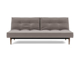 Splitback Styletto Dark Wood sovesofa i 418 Esina Truffle, set forfra