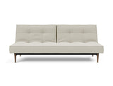 Splitback Styletto Dark Wood sovesofa i 527 Mixed Dance Natural, set forfra