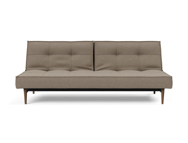 Splitback Styletto Dark Wood sovesofa i 850 Mahoga Caramel, set forfra