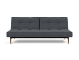 Splitback Styletto Dark Wood sovesofa i 894 Mozart Grey Bronze, set forfra