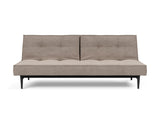 Splitback Styletto Black Wood sovesofa i 318 Cordufine Beige, set forfra