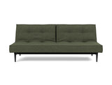 Splitback Styletto Black Wood sovesofa i 353 Taura Forest, set forfra