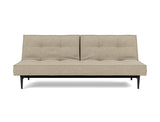 Splitback Styletto Black Wood sovesofa i 356 Taura Sand, set forfra