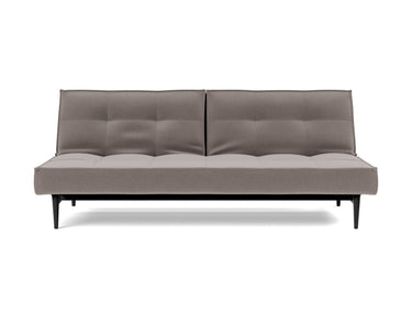 Splitback Styletto Black Wood sovesofa i 418 Esina Truffle, set forfra
