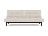 Splitback Styletto Black Wood sovesofa i 470 Yuveno Natural, set forfra
