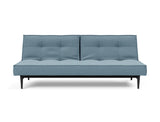 Splitback Styletto Black Wood sovesofa i 525 Mixed Dance Light Blue, set forfra