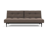 Splitback Styletto Black Wood sovesofa i 530 Bouclé Taupe, set forfra