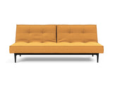 Splitback Styletto Black Wood sovesofa i 536 Bouclé Ochre, set forfra