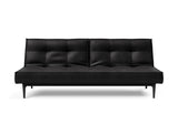Splitback Styletto Black Wood sovesofa i 550 Faunal Black, set forfra