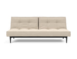 Splitback Styletto Black Wood sovesofa i 586 Phobos Latte, set forfra
