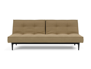 Splitback Styletto Black Wood sovesofa i 860 Yogia Olive Brown, set forfra