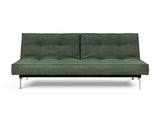 Splitback Chrome sovesofa i 281 Avella Pine Green, set forfra