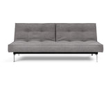 Splitback Chrome sovesofa i 282 Avella Warm Grey, set forfra