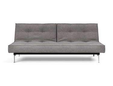 Splitback Chrome sovesofa i 282 Avella Warm Grey, set forfra