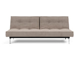 Splitback Chrome sovesofa i 318 Cordufine Beige, set forfra