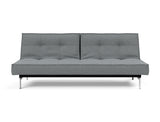 Splitback Chrome sovesofa i 320 Corocco Shadow Grey, set forfra