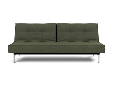 Splitback Chrome sovesofa i 353 Taura Forest, set forfra