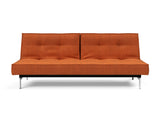 Splitback Chrome sovesofa i 412 Esina Rust, set forfra