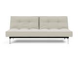 Splitback Chrome sovesofa i 527 Mixed Dance Natural, set forfra