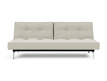 Splitback Chrome sovesofa i 527 Mixed Dance Natural, set forfra