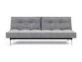 Splitback Chrome sovesofa i 565 Twist Granite, set forfra