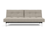 Splitback Chrome sovesofa i 579 Kenya Gravel, set forfra