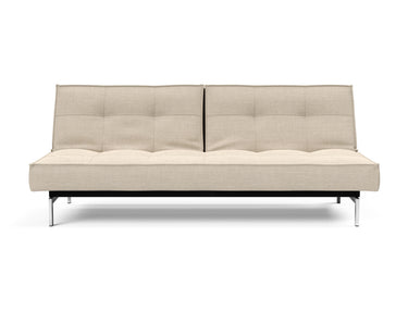 Splitback Chrome sovesofa i 586 Phobos Latte, set forfra
