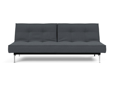 Splitback Chrome sovesofa i 894 Mozart Grey Bronze, set forfra