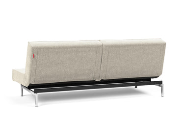 Splitback Chrome sovesofa i 357 Taura Off White, set skråt bagfra