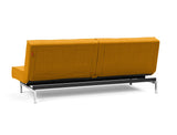Splitback Chrome sovesofa i 507 Elegance Burned Curry, set skråt bagfra