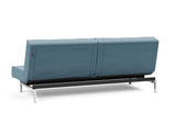 Splitback Chrome sovesofa i 525 Mixed Dance Light Blue, set skråt bagfra