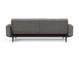Splitback Styletto Black Wood sovesofa med armlæn i 521 Mixed Dance Grey, set bagfra