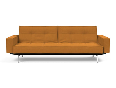 Splitback Chrome sovesofa med armlæn i 893 Mozart Masala, set forfra