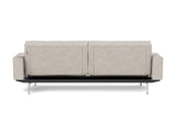 Splitback Chrome sovesofa med armlæn i 471 Yuveno Sand, set bagfra