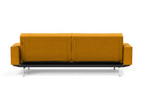 Splitback Chrome sovesofa med armlæn i 507 Elegance Burned Curry, set bagfra