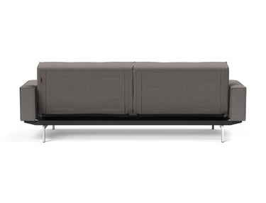 Splitback Chrome sovesofa med armlæn i 521 Mixed Dance Grey, set bagfra
