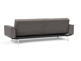 Splitback Chrome sovesofa med armlæn i 521 Mixed Dance Grey, set skråt bagfra