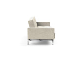 Splitback Chrome sovesofa med armlæn i 357 Taura Off White, set fra siden
