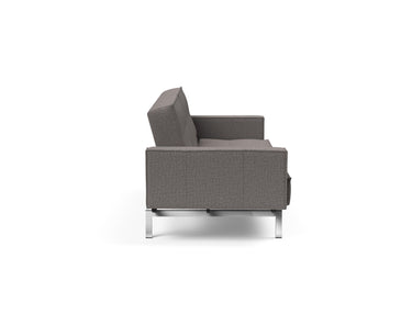 Splitback Chrome sovesofa med armlæn i 521 Mixed Dance Grey, set fra siden